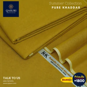 Mustard Yellow Kamalia Khaddar For Mens