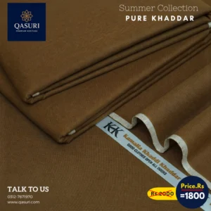Wood Brown Kamalia Khaddar For Mens