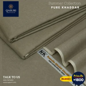 Smoke Gray Kamalia Khaddar For Mens