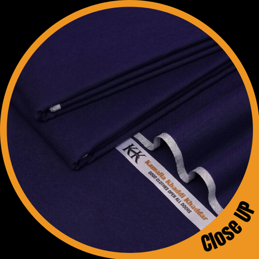 Navy Blue Kamalia Khaddar For Mens - Image 2